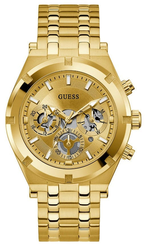 Buy Shop Guess Continental Gold Dial Gold Steel Strap Watch For Men - GW0260G4 USA Online
