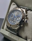 Buy Shop Guess Continental Grey Dial Grey Steel Strap Watch for Men - GW0260G3 USA Online
