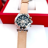 Buy Shop Guess Continental Multifunction Black Dial Brown Leather Strap Watch for Men - GW0262G1 USA Online