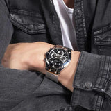 Buy Shop Guess Continental Quartz Black Dial Silver Mesh Strap Watch For Men - GW0582G1 USA Online