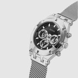 Buy Shop Guess Continental Quartz Black Dial Silver Mesh Strap Watch For Men - GW0582G1 USA Online