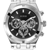 Buy Shop Guess Continental Quartz Black Dial Silver Mesh Strap Watch For Men - GW0582G1 USA Online