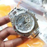 Buy Shop Guess Continental Silver Dial Silver Steel Strap Watch for Men - GW0261G1 USA Online
