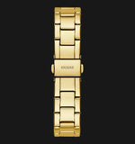 Buy Shop Guess Cosmic Chronograph Gold Dial Gold Steel Strap Watch for Women - GW0465L1 USA Online