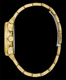 Buy Shop Guess Cosmic Chronograph Gold Dial Gold Steel Strap Watch for Women - GW0465L1 USA Online