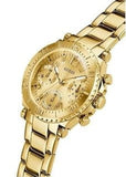 Buy Shop Guess Cosmic Chronograph Gold Dial Gold Steel Strap Watch for Women - GW0465L1 USA Online