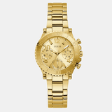 Buy Shop Guess Cosmic Chronograph Gold Dial Gold Steel Strap Watch for Women - GW0465L1 USA Online
