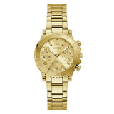 Buy Shop Guess Cosmic Chronograph Gold Dial Gold Steel Strap Watch for Women - GW0465L1 USA Online