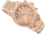 Buy Shop Guess Cosmic Chronograph Rose Gold Dial Rose Gold Steel Strap Watch for Women - GW0465L2 USA Online