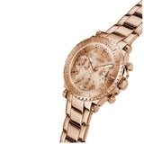 Buy Shop Guess Cosmic Chronograph Rose Gold Dial Rose Gold Steel Strap Watch for Women - GW0465L2 USA Online