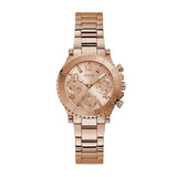 Buy Shop Guess Cosmic Chronograph Rose Gold Dial Rose Gold Steel Strap Watch for Women - GW0465L2 USA Online