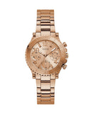 Buy Shop Guess Cosmic Chronograph Rose Gold Dial Rose Gold Steel Strap Watch for Women - GW0465L2 USA Online