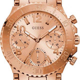 Buy Shop Guess Cosmic Chronograph Rose Gold Dial Rose Gold Steel Strap Watch for Women - GW0465L2 USA Online