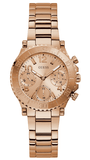 Buy Shop Guess Cosmic Chronograph Rose Gold Dial Rose Gold Steel Strap Watch for Women - GW0465L2 USA Online