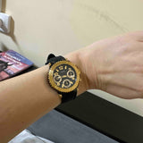 Buy Shop Guess Cosmic Multifunction Black Dial Black Silicone Strap Watch For Women - GW0466L1 USA Online