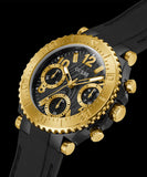 Buy Shop Guess Cosmic Multifunction Black Dial Black Silicone Strap Watch For Women - GW0466L1 USA Online