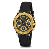 Buy Shop Guess Cosmic Multifunction Black Dial Black Silicone Strap Watch For Women - GW0466L1 USA Online