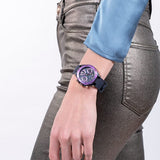 Buy Shop Guess Cosmic Multifunction Blue Dial Blue Silicone Strap Watch For Women - GW0466L2 USA Online