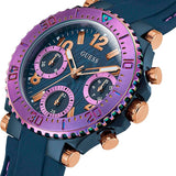 Buy Shop Guess Cosmic Multifunction Blue Dial Blue Silicone Strap Watch For Women - GW0466L2 USA Online