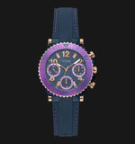 Buy Shop Guess Cosmic Multifunction Blue Dial Blue Silicone Strap Watch For Women - GW0466L2 USA Online