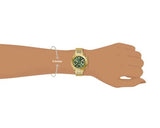 Buy Shop Guess Cosmo Chronograph Green Dial Gold Steel Strap Watch For Women - GW0465L5 USA Online