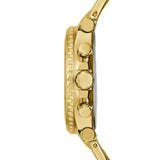 Buy Shop Guess Cosmo Chronograph Green Dial Gold Steel Strap Watch For Women - GW0465L5 USA Online