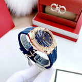 Buy Shop Guess Cosmo Diamonds Blue Blue Dial Blue Silicone Strap Watch for Women - GW0034L4 USA Online