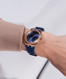 Buy Shop Guess Cosmo Diamonds Blue Blue Dial Blue Silicone Strap Watch for Women - GW0034L4 USA Online