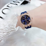 Buy Shop Guess Cosmo Diamonds Blue Blue Dial Blue Silicone Strap Watch for Women - GW0034L4 USA Online