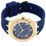 Buy Shop Guess Cosmo Diamonds Blue Blue Dial Blue Silicone Strap Watch for Women - GW0034L4 USA Online