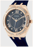Buy Shop Guess Cosmo Diamonds Blue Blue Dial Blue Silicone Strap Watch for Women - GW0034L4 USA Online