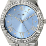 Buy Shop Guess Cosmo Diamonds Blue Dial Silver Steel Strap Watch for Women - GW0033L5 USA Online