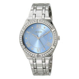 Buy Shop Guess Cosmo Diamonds Blue Dial Silver Steel Strap Watch for Women - GW0033L5 USA Online