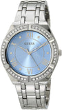 Buy Shop Guess Cosmo Diamonds Blue Dial Silver Steel Strap Watch for Women - GW0033L5 USA Online