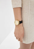 Buy Shop Guess Cosmo Diamonds Gold Dial Black Rubber Strap Watch for Women - GW0034L1 USA Online