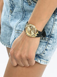Buy Shop Guess Cosmo Diamonds Gold Dial Black Rubber Strap Watch for Women - GW0034L1 USA Online