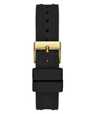 Buy Shop Guess Cosmo Diamonds Gold Dial Black Rubber Strap Watch for Women - GW0034L1 USA Online