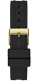 Buy Shop Guess Cosmo Diamonds Gold Dial Black Rubber Strap Watch for Women - GW0034L1 USA Online