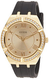 Buy Shop Guess Cosmo Diamonds Gold Dial Black Rubber Strap Watch for Women - GW0034L1 USA Online