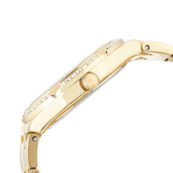 Buy Shop Guess Cosmo Diamonds Gold Dial Gold Steel Strap Watch For Women - GW0033L2 USA Online