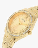 Buy Shop Guess Cosmo Diamonds Gold Dial Gold Steel Strap Watch For Women - GW0033L2 USA Online