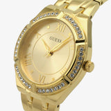 Buy Shop Guess Cosmo Diamonds Gold Dial Gold Steel Strap Watch For Women - GW0033L2 USA Online