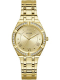 Buy Shop Guess Cosmo Diamonds Gold Dial Gold Steel Strap Watch For Women - GW0033L2 USA Online
