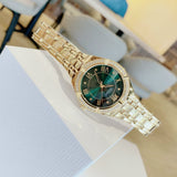 Buy Shop Guess Cosmo Diamonds Green Dial Gold Steel Strap Watch for Women - GW0033L8 USA Online
