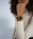 Buy Shop Guess Cosmo Diamonds Green Dial Gold Steel Strap Watch for Women - GW0033L8 USA Online