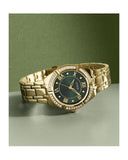 Buy Shop Guess Cosmo Diamonds Green Dial Gold Steel Strap Watch for Women - GW0033L8 USA Online