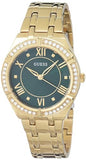 Buy Shop Guess Cosmo Diamonds Green Dial Gold Steel Strap Watch for Women - GW0033L8 USA Online