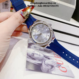 Buy Shop Guess Cosmo Diamonds Silver Dial Blue Rubber Strap Watch for Women - GW0034L5 USA Online