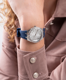 Buy Shop Guess Cosmo Diamonds Silver Dial Blue Rubber Strap Watch for Women - GW0034L5 USA Online