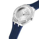 Buy Shop Guess Cosmo Diamonds Silver Dial Blue Rubber Strap Watch for Women - GW0034L5 USA Online